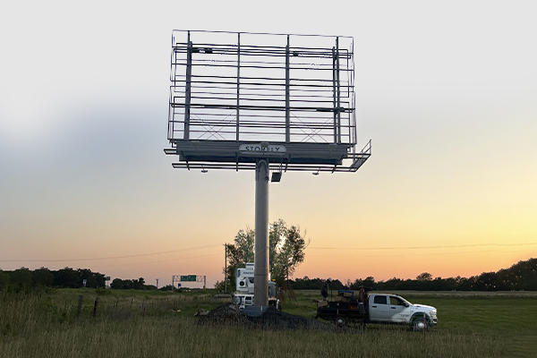 Lindmark Steel structure at sunset